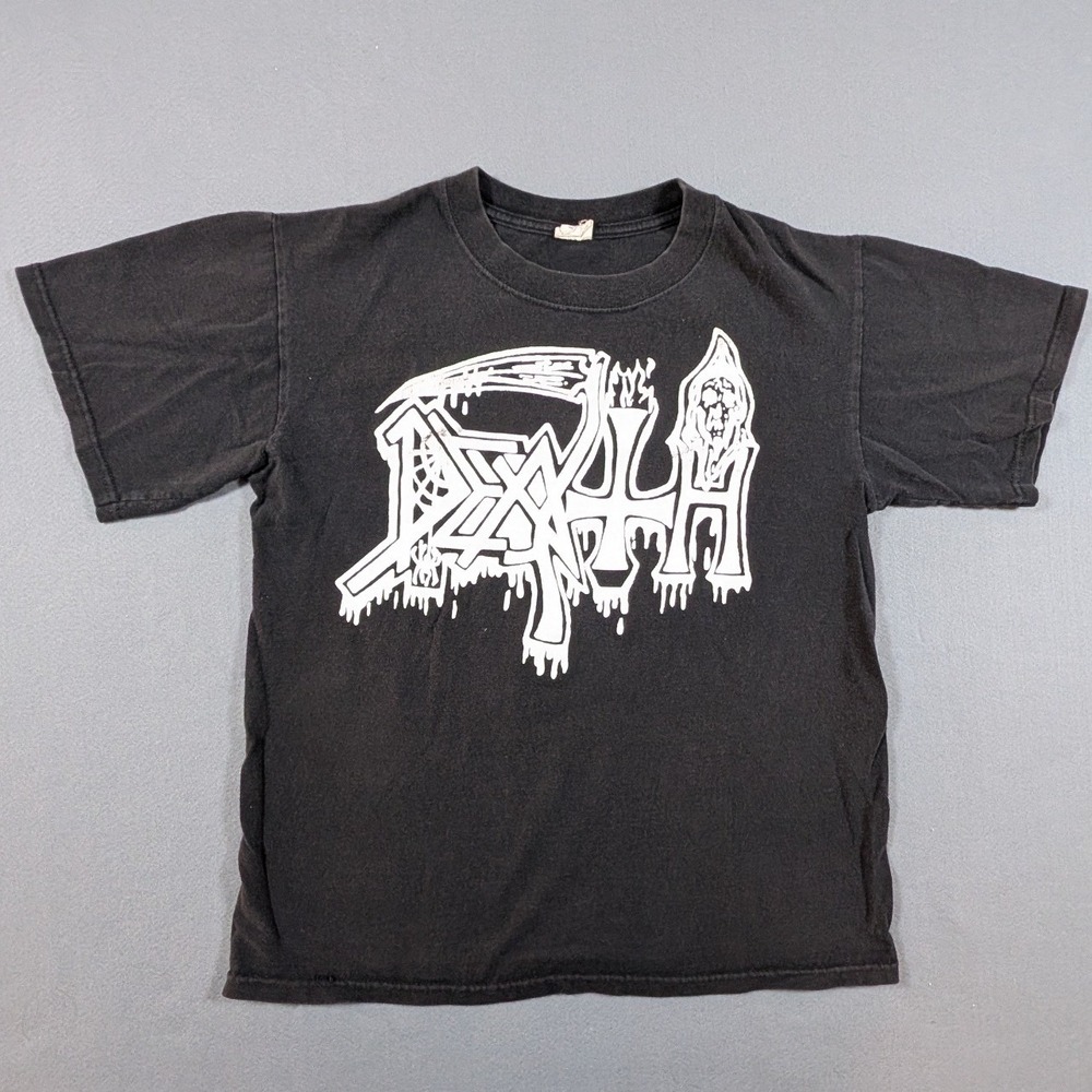 Death Band Graphic T-Shirt Mens Medium Black Short Sleeve Metal Logo Tee